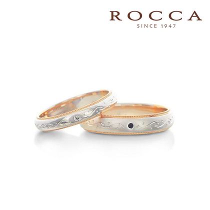 【ROCCA(ロッカ)】【ROCCA】好きな彫り模様に変更可能！和彫のマリッジリング GO-2S/2L