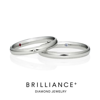 【BRILLIANCE+(ブリリアンスプラス)】オーバル リング ミルグレイン