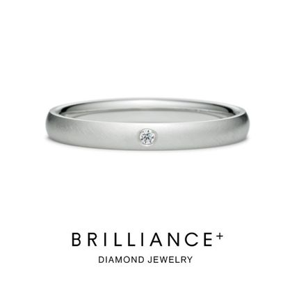 【BRILLIANCE+(ブリリアンスプラス)】PT950 オーバル リング サティーン