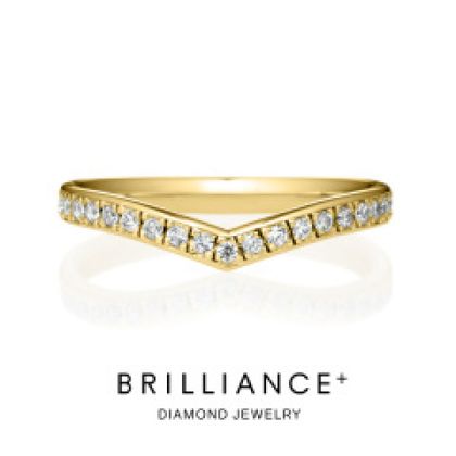 【BRILLIANCE+(ブリリアンスプラス)】K18YG サリュー ハーフエタニティ