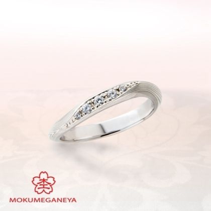 【BROOCH(ブローチ)】【杢目金屋】優美なカーブを描くアームが指を長く美しく見せるリング