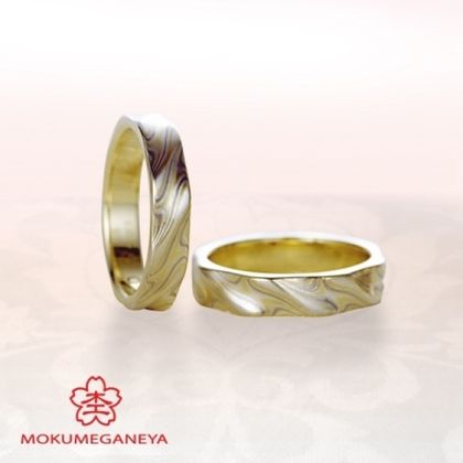 【BROOCH(ブローチ)】【杢目金屋】職人技が際立つ、木目金結婚指輪
