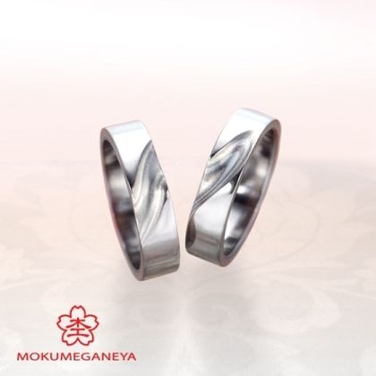 【BROOCH(ブローチ)】【杢目金屋】職人技が際立つ、木目金結婚指輪