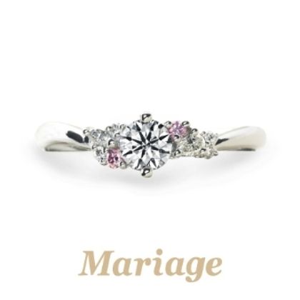 【BROOCH(ブローチ)】サミュゼ【S'amuser：楽しむ】　0.3ct　ピンクダイヤアレンジ