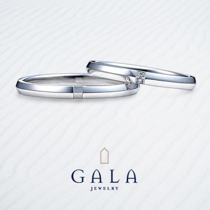【GALA JEWELRY(ガラジュエリー)】【GALA】中央のエッジラインが引き立つシンプル＆カジュアルなマリッジリング☆