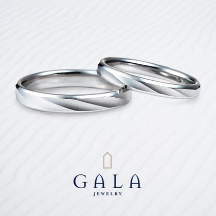 【GALA JEWELRY(ガラジュエリー)】【GALA】マットと光沢のコントラストが絶妙！カジュアル好きなおふたりに♪
