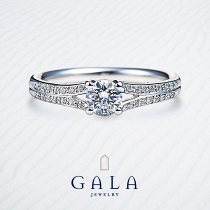 【GALA JEWELRY(ガラジュエリー)】【GALA】互いに手と手を取り合うかのように、ダイヤを支えたゴージャスデザイン＊