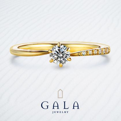 【GALA JEWELRY(ガラジュエリー)】【GALA】華奢なゴールドデザイン！ファッションリングとの相性もばっちり☆