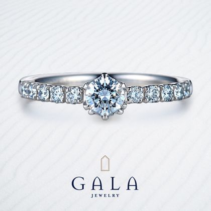【GALA JEWELRY(ガラジュエリー)】【GALA】華奢なリングに、ダイヤモンドがしっかりと敷き詰められ華やかなデザイン