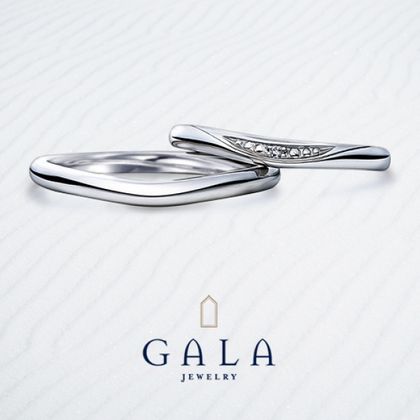 【GALA JEWELRY(ガラジュエリー)】【GALA】緩やかなV字リング。細身ながら鍛造製法で強度も安心♪