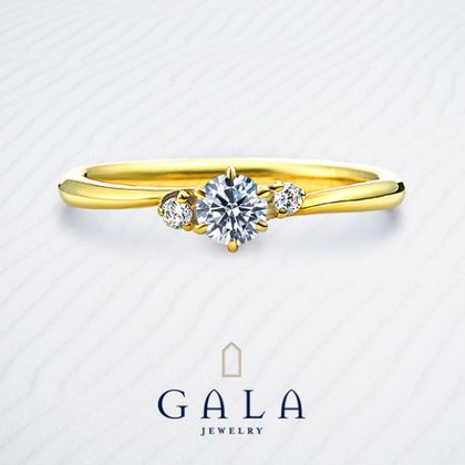 【GALA JEWELRY(ガラジュエリー)】【GALA】ダイヤとゴールドのコントラストが美しいエンゲージリング＊
