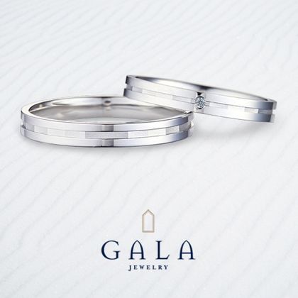 【GALA JEWELRY(ガラジュエリー)】【GALA】すっきりとしたラインが人気のデザイン！中央のつや消しがクール★
