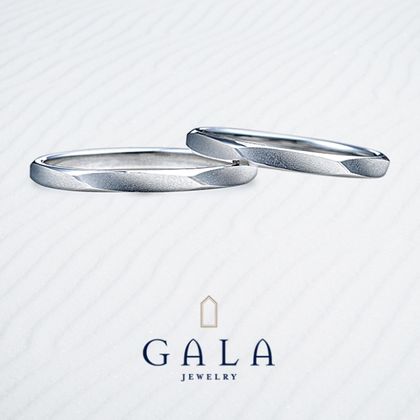 【GALA JEWELRY(ガラジュエリー)】【GALA】カット面のある細身リングにマット加工を施したスタイリッシュデザイン★
