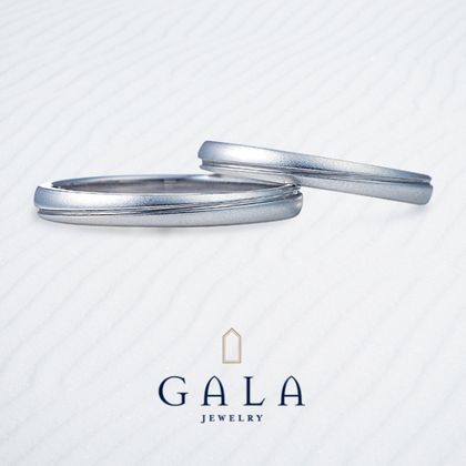 【GALA JEWELRY(ガラジュエリー)】【GALA】全周に彫り込んだクロスラインとマット加工がスタイリッシュなデザイン☆