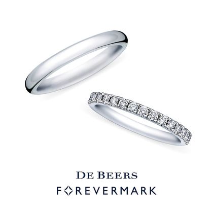 【VANillA(ヴァニラ)】【 Forevermark Collection 】 プロングパヴェリング & ウェディングバンド（HIR054 / FWR251）