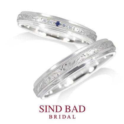 【SIND BAD(シンドバット)】和彫シリーズ -TAKUMI- 唐草模様 サファイア・ダイヤ オーダー