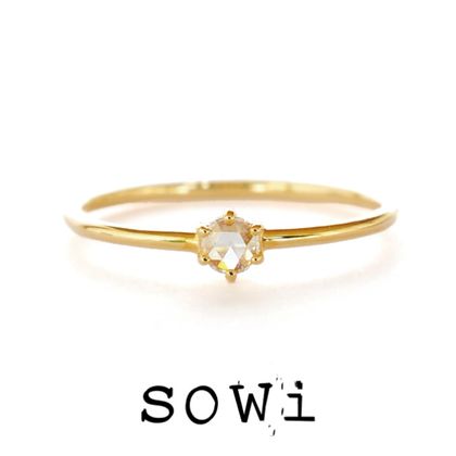 【TROA(トロア)】【代官山*sowi】☆プチプラエンゲージ☆K18ローズカットダイヤモンドリング