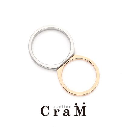 【atelier CraM(アトリエ クラム)】【オーダーメイド事例】細身のシグネットマリッジリング