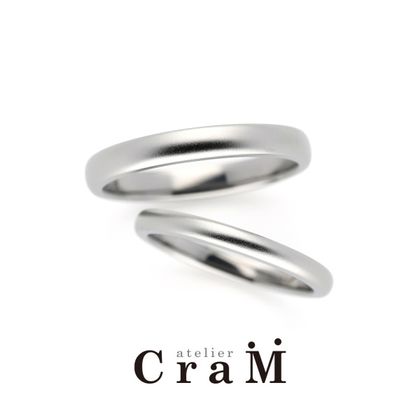 【atelier CraM(アトリエ クラム)】ハフニウムの甲丸リング｜金属アレルギー対応素材