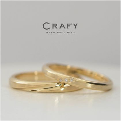 【CRAFY(クラフィ)】【ふたりで手作り】マットと鏡面のハーフ&ハーフ！手作り結婚指輪