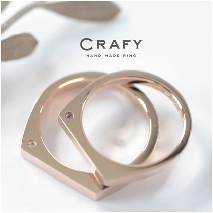 【CRAFY(クラフィ)】【ふたりで手作り】誕生石3石プレゼント付き！側面のワンポイントがキュート