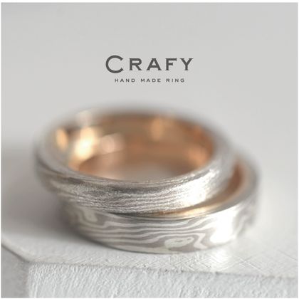 【CRAFY(クラフィ)】【ふたりで手作り】木目金も手作りで叶う！カラーも豊富にご用意！