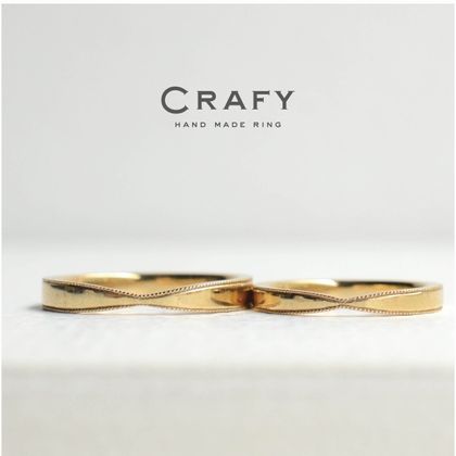 【CRAFY(クラフィ)】【ふたりで手作り】リボンシェイプがシンプルキュート！手作り結婚指輪