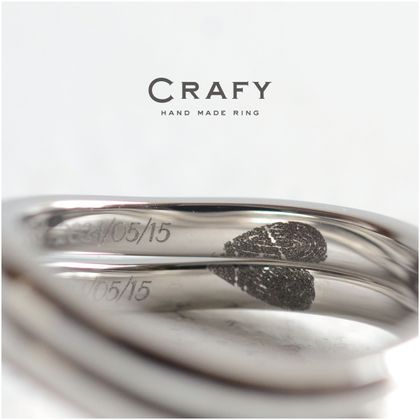 【CRAFY(クラフィ)】【ふたりで手作り】ふたりの指紋を重ねてハートに！オリジナルのウェーブリング