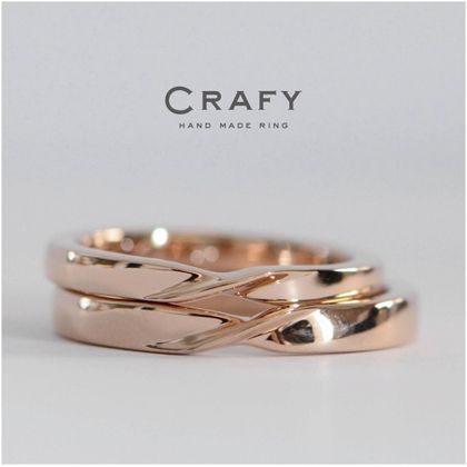 【CRAFY(クラフィ)】【ふたりで手作り】オーダーも手作りも！メビウスの手作り結婚指輪 K18ピンク