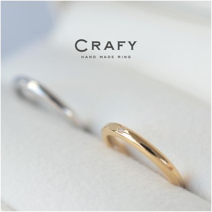 【CRAFY(クラフィ)】【ふたりで手作り】もれなく6つの特典付き！プラチナとイエローのペアマリッジ
