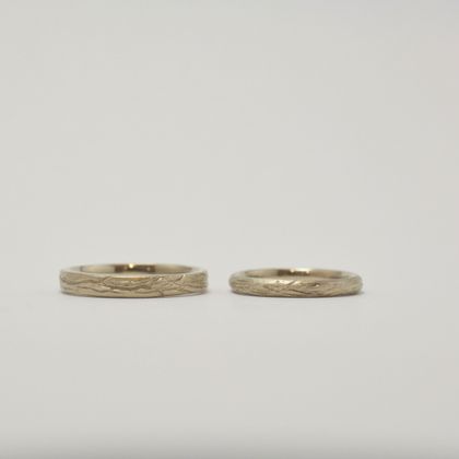 【Smith(工房スミス)】【隠れ家工房でつくる】木婚式の記念に木目模様の記念リング