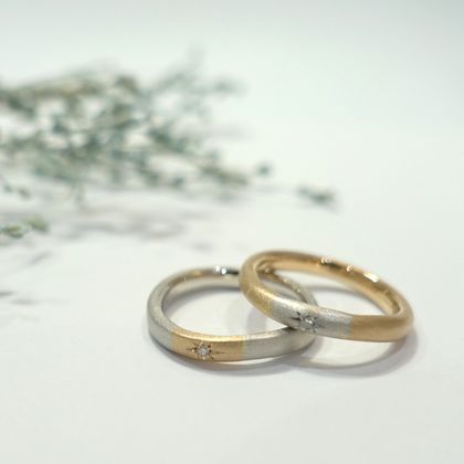 【Smith(工房スミス)】【隠れ家工房でつくる】2色の色を楽しめるコンビネーションリング