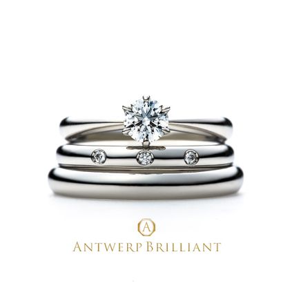 【BRIDGE ANTWERP BRILLIANT GALLERY(ブリッジ・アントワープ・ブリリアント・ギャラリー)】“Evening Star” Solitaire Diamond Ring Set ”イヴニングスター” ソリテール ダイヤモンド リング セット