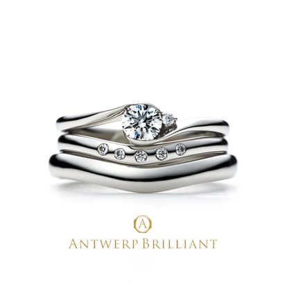 【BRIDGE ANTWERP BRILLIANT GALLERY(ブリッジ・アントワープ・ブリリアント・ギャラリー)】“Full Moon” Diamond Rim Setting Ring Set ”フルムーン” ダイヤモンド リム セッティング リング セット