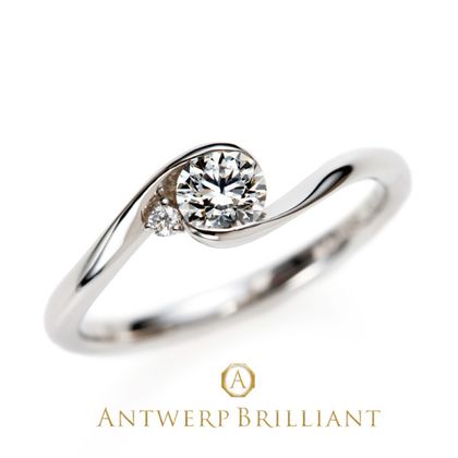 【BRIDGE ANTWERP BRILLIANT GALLERY(ブリッジ・アントワープ・ブリリアント・ギャラリー)】着け心地のいい人気のシンプルデザインがかわいい婚約指輪 フルムーン