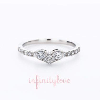 【BRIDGE ANTWERP BRILLIANT GALLERY(ブリッジ・アントワープ・ブリリアント・ギャラリー)】ハートモチーフのオシャレで可愛いハーフエタニティリングLove 恋ラブ