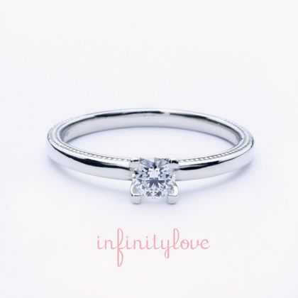 【BRIDGE ANTWERP BRILLIANT GALLERY(ブリッジ・アントワープ・ブリリアント・ギャラリー)】ミルグレインがかわいいシンプルなオシャレ婚約指輪　Hope 希 ホープ