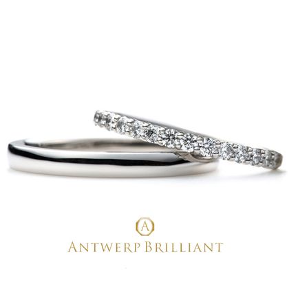 【BRIDGE ANTWERP BRILLIANT GALLERY(ブリッジ・アントワープ・ブリリアント・ギャラリー)】“D Line Star” Diamond Harf Eternity Wedding Band Ring ”ディーライン スター” ウエディングバンド