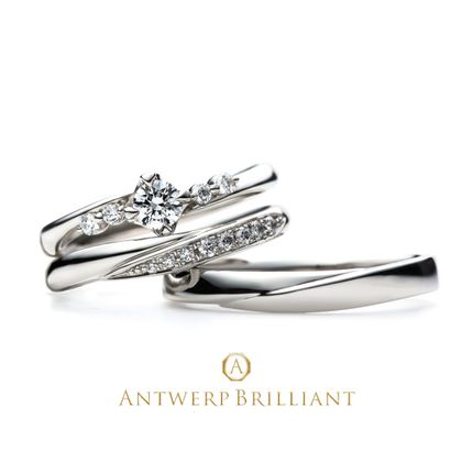 【BRIDGE ANTWERP BRILLIANT GALLERY(ブリッジ・アントワープ・ブリリアント・ギャラリー)】Spica 4 side melee Diamond Line Ring Set ”スピカ” 4 サイド メレー ダイヤモンド ライン リング セット