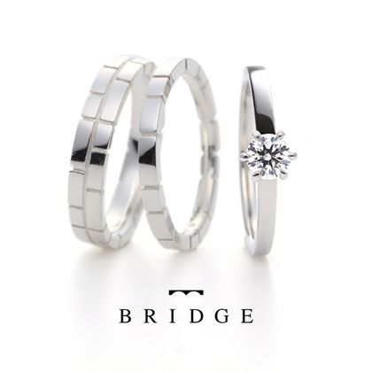 【BRIDGE ANTWERP BRILLIANT GALLERY(ブリッジ・アントワープ・ブリリアント・ギャラリー)】二人の結婚の決意を込めたデザインがオシャレでかわいいセットリング　Decision