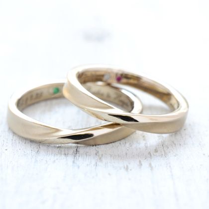 【湘南彫金工房 andfuse】【手作り結婚指輪デザインワックスコース】エタニティリングはシンプルに、内側の刻印で遊ぶ♪手作り結婚指輪 ｜湘南彫金工房 andfuseの結婚指輪