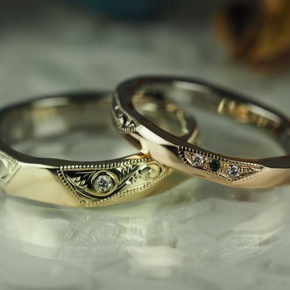 【Antille(アンティール)】【AUROA】ブラック＆グリーン／ブラック＆ローズ