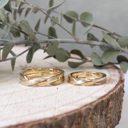 【鶴(mikoto)】【ギメルリング（18MA-025）】おふたりがひとつの家族になることをイメージしたリング