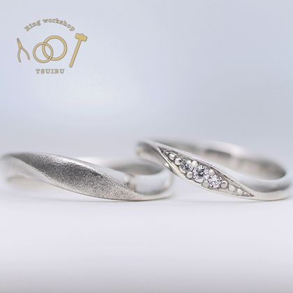 【ついぶ工房】【二人の想いが詰まった手作り結婚指輪】プラチナ・鏡面仕上げ