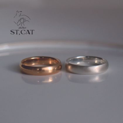 【atelier ST, CAT(アトリエ エスティーキャット)】シンプルさを追求を追求し厚みを持たせたデザイン【オーダー結婚指輪】Breuer