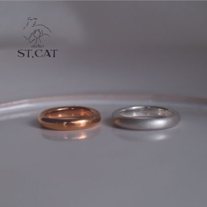【atelier ST, CAT(アトリエ エスティーキャット)】月の丸みをデザイン【オーダー結婚指輪】Moon