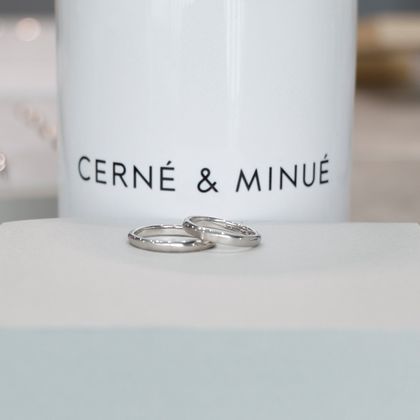 【CERNÉ＆MINUÉ by BIJOUPIKO(セルネとミヌエ バイ ビジュピコ)】手作り結婚指輪（Pt950／鏡面,ヘアライン）~ 経験豊富な職人がマンツーマンでサポート ~