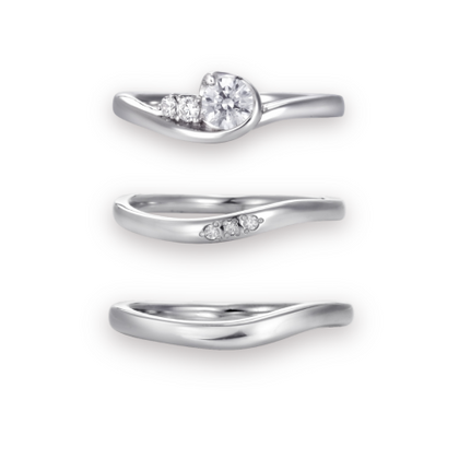 【DIAMOND DOT LAB(ダイアモンド ドット ラボ)】七ノ幸【水澄み】セットリング/ 川の始まりである澄んだ湧き水をイメージしたデザインです。