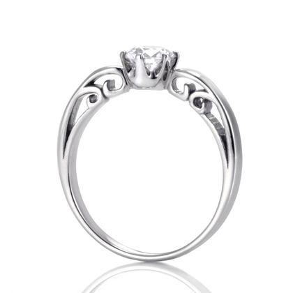 【DIAMOND DOT LAB(ダイアモンド ドット ラボ)】TOE-002　エンゲージリング　/ シンプルでサイドライが美しい婚約指輪です。 