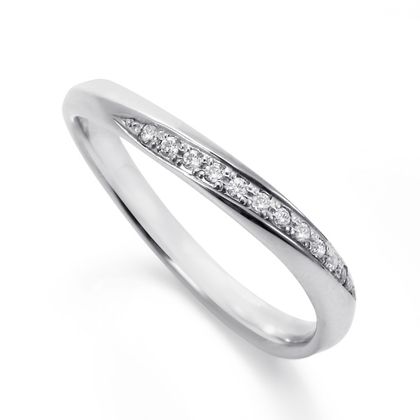 【DIAMOND DOT LAB(ダイアモンド ドット ラボ)】TOM173　TOM-174　マリッジリング/ S字ウェーブラインの肌なじみが良いリングです。